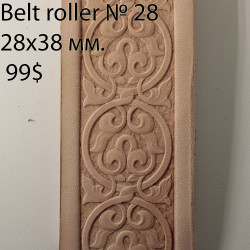 Tool for leather crafts. Belt roller-28. Size 28x38 mm
