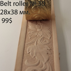 Tool for leather crafts. Belt roller-30. Size 28x38 mm