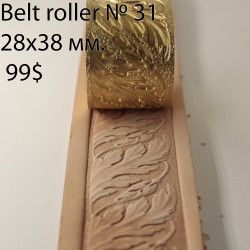 Tool for leather crafts. Belt roller-31. Size 28x38 mm