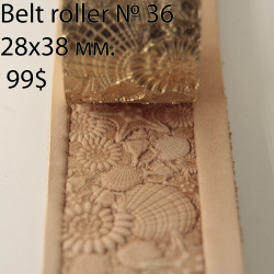 Tool for leather crafts. Belt roller-36. Size 28x38 mm