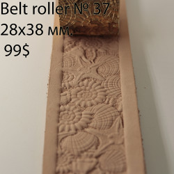 Tool for leather crafts. Belt roller-37. Size 28x38 mm