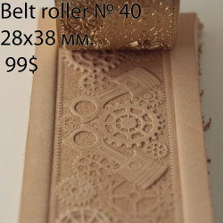 Tool for leather crafts. Belt roller-40. Size 28x38 mm