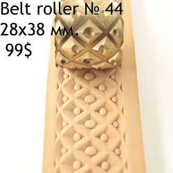 Tool for leather crafts. Belt roller-44. Size 28x38 mm