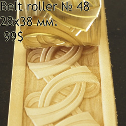 Tool for leather crafts. Belt roller-48. Size 28x38 mm
