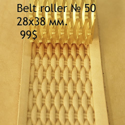 Tool for leather crafts. Belt roller-50. Size 28x38 mm