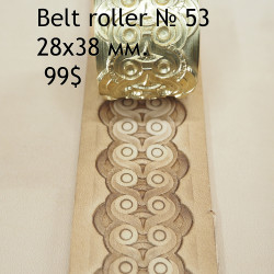 Tool for leather crafts. Belt roller-53. Size 28x38 mm