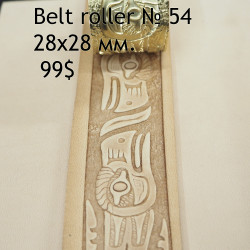 Tool for leather crafts. Belt roller-54. Size 28x38 mm