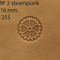 Tool for leather craft. Stamp Steampunk 2. Size 16 mm
