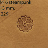 Tool for leather craft. Stamp Steampunk 6. Size 13 mm
