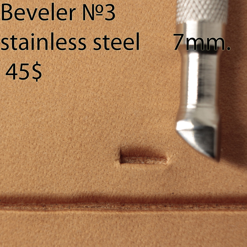 3-piece Smooth Steep Angle Beveler Leather Stamp Set, Stainless Steel Leather  Stamping Tools, Sheridan Style 