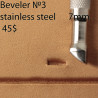 Tool for leather craft. Beveler 3. Stainless steel. 7 mm