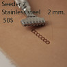 Tool for leather craft. Seeder 7. Stainless steel. 2 mm