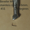 Tool for leather craft. Beveler 6. Stainless steel. 6 mm. 20 degrees