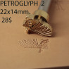 Tool for leather craft. Petroglyph 2. Size 22x14 mm