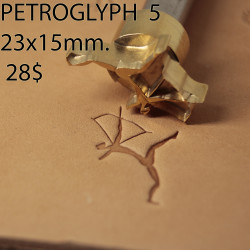 Tool for leather craft. Petroglyph 5. Size 23x15 mm