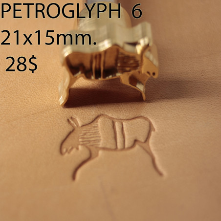 Tool for leather craft. Petroglyph 6. Size 21x15 mm