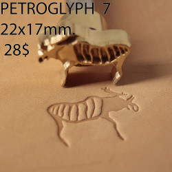 Tool for leather craft. Petroglyph 7. Size 22x17 mm