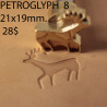 Tool for leather craft. Petroglyph 8. Size 21x19 mm