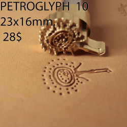 Tool for leather craft. Petroglyph 10. Size 23x16 mm