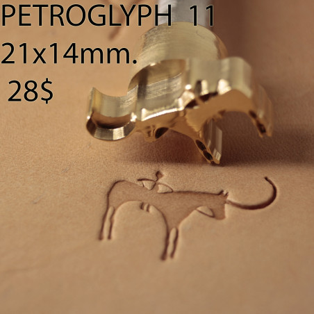 Tool for leather craft. Petroglyph 11. Size 23x16 mm