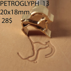 Tool for leather craft. Petroglyph 13. Size 20x18 mm