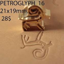 Tool for leather craft. Petroglyph 16. Size 21x19 mm