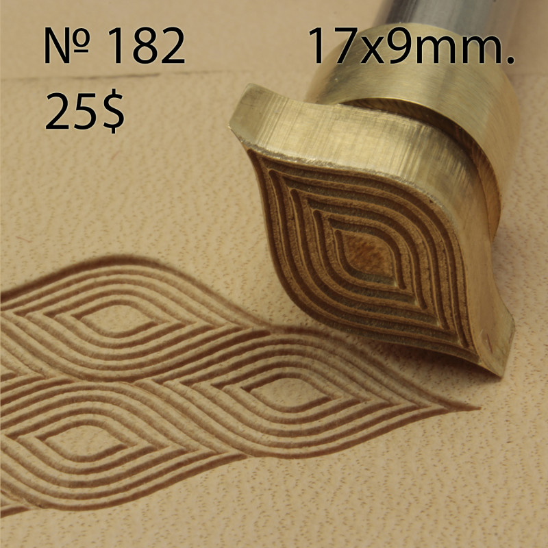 Tool for leather craft. Stamp 46. Size 19x30 mm