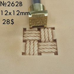 Tool for leather craft. Stamp 262B. Size 12x12 mm