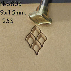 Tool for leather craft. Stamp 580B. Size 9x15 mm