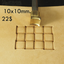 Tool for leather craft. Stamp 582B. Size 10x10 mm