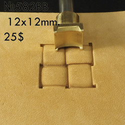 Tool for leather craft. Stamp 582BB. Size 12x12 mm