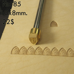 Tool for leather craft. Stamp 585. Size 10x8 mm
