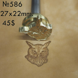 Tool for leather craft. Stamp 586. Size 27x22 mm