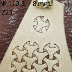 Tool for leather craft. Stamp 110-3. Size 8 mm