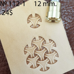 Tool for leather craft. Stamp 112-1. Size 12mm