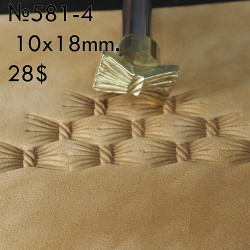Tool for leather craft. Stamp 581-4. Size 10x18 mm