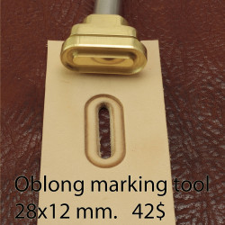 Oblong marking tool. Size 28x12 mm