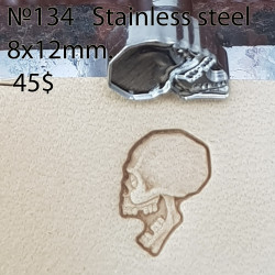 Tool for leather craft. Stamp 134. Stainless steel. Size 8x12 mm