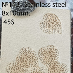 Tool for leather craft. Stamp 143. Stainless steel. Size 8x10 mm