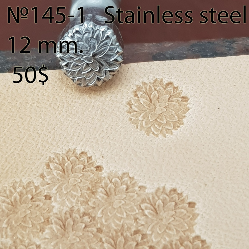 Tool for leather craft. Stamp 145-1. Stainless steel Size 12 mm