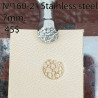 Tool for leather craft. Stamp 160-2. Stainless steel. Size 7 mm