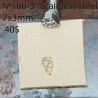 Tool for leather craft. Stamp 160-3. Stainless steel. Size 4x7 mm
