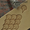 Tool for leather craft. Stamp 164. Stainless steel. Size 10x13 mm