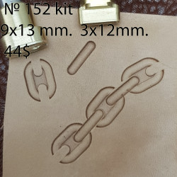 Tools for leather craft. Kit 152 - 2 stamps. Sizes: 9x13, 3x12 mm