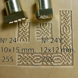 Tool for leather craft. Stamp 24. Size 10x15 mm