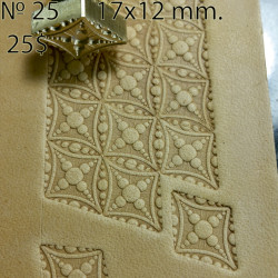 Tool for leather craft. Stamp 25. Size 12x17 mm