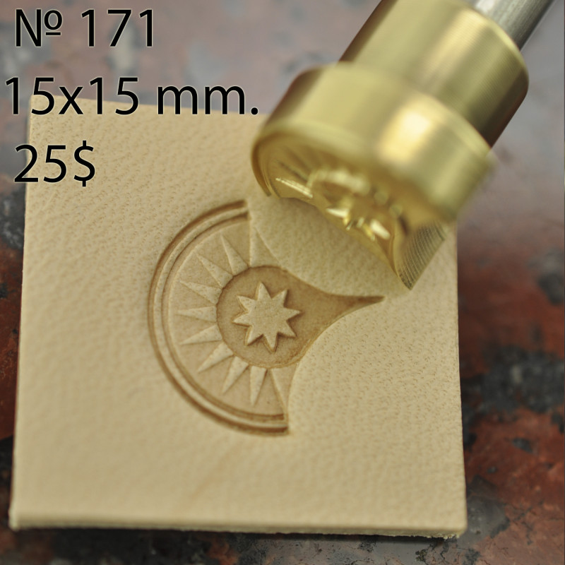 Tool for leather craft. Stamp 171. Size 15x15 mm (design by Gregory Belenky)