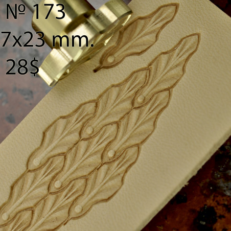 Tool for leather craft. Stamp 173. Size 7x23 mm