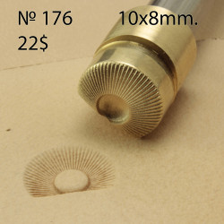 Tool for leather craft. Stamp 176. Size 8x10 mm