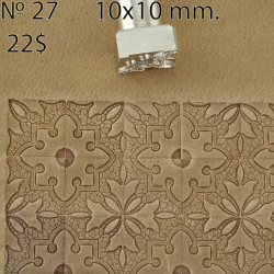 Tool for leather craft. Stamp 27. Size 10x10 mm